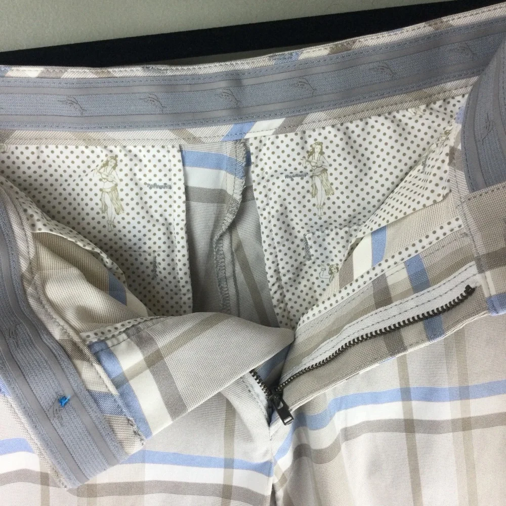 Tommy Bahama Chip Shot Plaid 10” Stretch Performance Golf Shorts Size 30